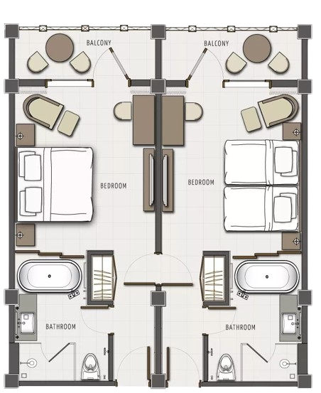 Family Deluxe Room Floor Plan